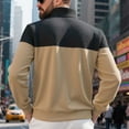 thumbnail image 4 of RongHuan Quarter Zip Sweatshirts for Men Trendy Color Block Long Sleeve Pullove with Pockets Casual 1/4 Zip Stand Collar Sweatshirt, 4 of 8