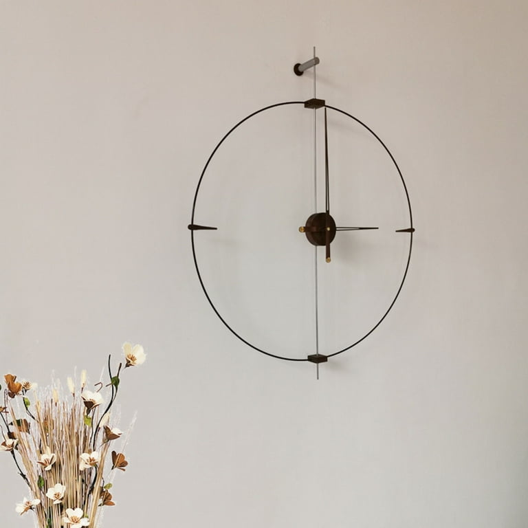 Minimalist White Resin Geometric Circle Tabletop Clock Black Pointer Home Desk  Ornament