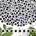 thumbnail image 2 of 300pcs Self Adhesive Black Round Stickers - 12mm Plastic Wiggle Googly Eyes for DIY Arts and Scrapbooking, 2 of 5
