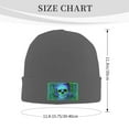 thumbnail image 3 of ZICANCN Cupid Skull Green Print Knit Beanie Hat, Winter Cap Soft Warm Classic Hats for Men Women, Deep Heather, 3 of 8