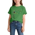 thumbnail image 2 of BXSRUTA Big Kids Girls Printed Cotton T-Shirt Short Sleeve Crewneck Summer Casual Tee, 2 of 6