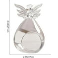 thumbnail image 3 of Glass Angel Candle Holder with Crochet Detail – Hanging Tealight Holders – Decorative Candleholders for Home, Wedding, or Holiday Decor, Holds Small Candles Safely,Clear, 3 of 8