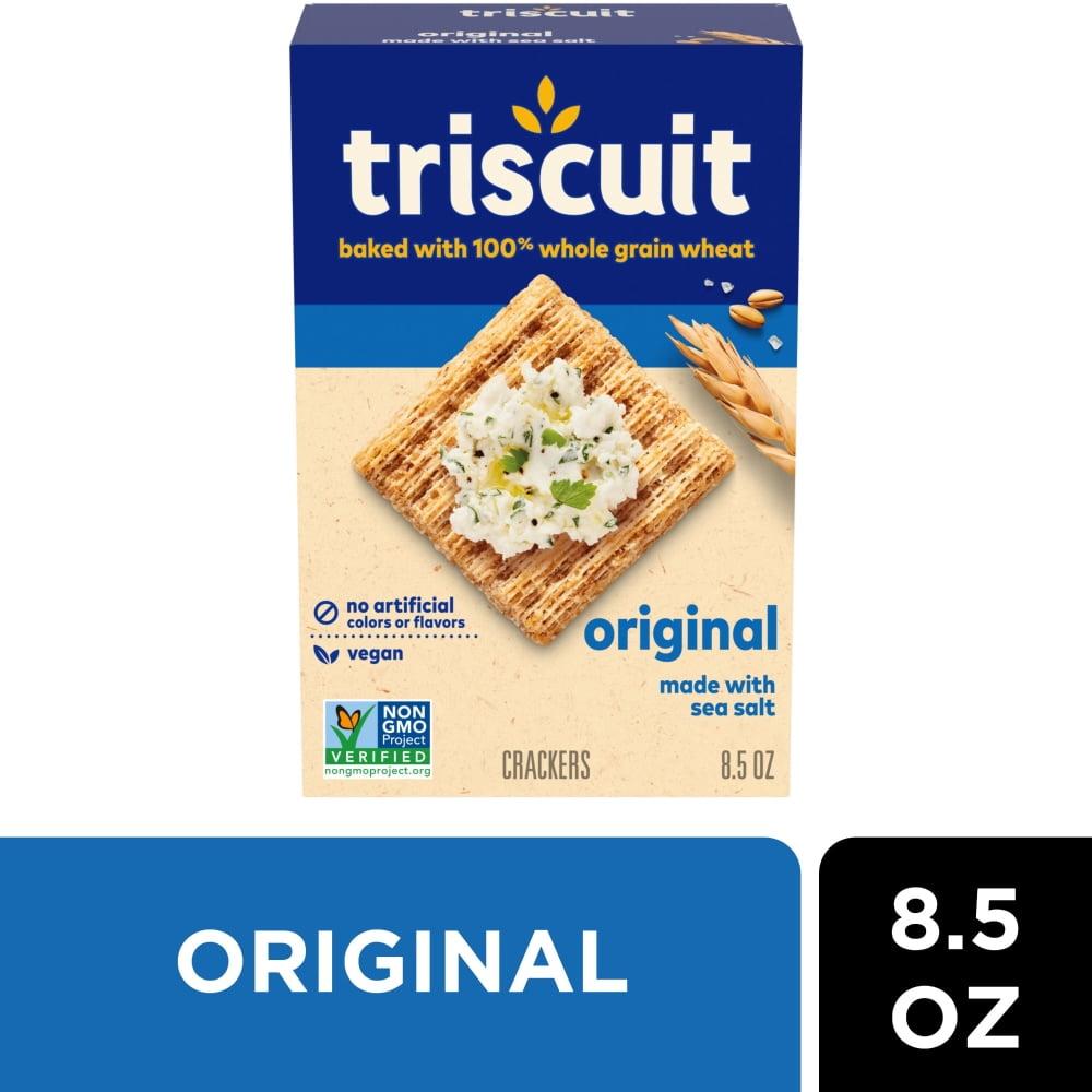 Triscuit Organic Original Crackers - Whole Grain Wheat Vegan Snacks