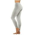 thumbnail image 2 of Leggings for Women -High Waisted Women Leggings Buttery Soft Tummy Control Workout Gym Yoga Pants Light Gray XL, 2 of 8