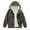 Gray, variant on IYTR Fashion Warm Short Jackets Coats with Pocket Zipper Hooded Neck Solid Color Mens Winter Jacket Long Sleeve Jacket Black XXXL