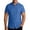 Blue, variant on Cmfcve Men's Big Size Linen Short Sleeve Button Down Shirt Lightweight Breathable Summer Business Casual Shirts with Chest Pocket