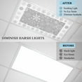 thumbnail image 3 of Winter Snowflakes Fluorescent Light Covers Christmas Abstract Art Gray Background Magnetic Light Filters Ceiling Lighting Panel Shade for Classroom Office Home 2 x 4 ft, 3 Pack, 3 of 9