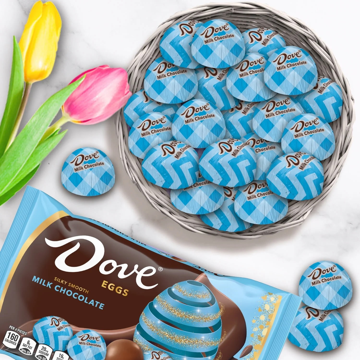 Dove Milk Chocolate Eggs Easter Candy - 8.87 oz Bag (2 Pack)