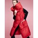 thumbnail image 2 of Chaleco de plumón nuevo para mujer, chaqueta de plumón de pato blanco grueso de 90 grados, diseño de solapa de moda, bolsillo grande, chaqueta de plumón larga cálida de invierno para mujer, 2 of 5