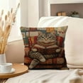 thumbnail image 4 of PEIBang Cute Cat Throw Pillow Covers 18x18 in,Couch Cushion Cases for Sofa Bed Living Room Home Decor, 4 of 6