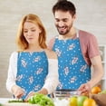 thumbnail image 3 of Pioneer Flower Floral Print Pattern Apron for Women and Men, Cotton Linen Waterproof with Pockets, Adjustable, 33x27 Inch for Kitchen, Gardening, BBQ, Salon, 3 of 6