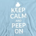thumbnail image 2 of Easter Keep Calm and Peep On Adult Pull-Over Hoodie, Light Blue, Large, 2 of 5