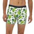 thumbnail image 2 of Men'S Boxer Briefs, Grape Print Green Soft And Breathable Mens Underwear Boxer Briefs With Widen Waist, 2 of 2