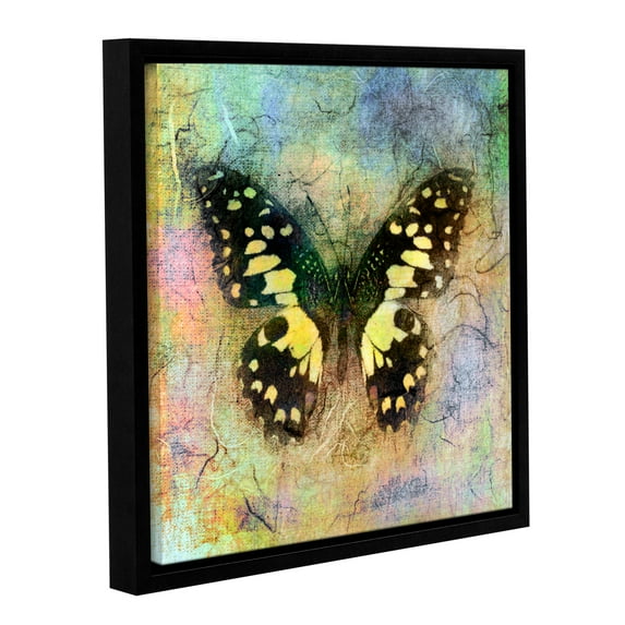 'Butterfly' Gallery Wrapped Floater-framed Canvas Art Print, 14x14