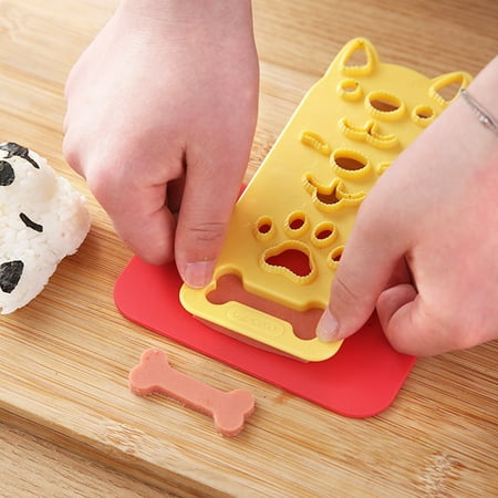 

WSSEY 3pcs/set Sushi Mold Rice Ball Mold Cartoon Cat Pattern Sushi Kitchen Rice Decor Kits Sandwich Maker Mold For Baby Kid