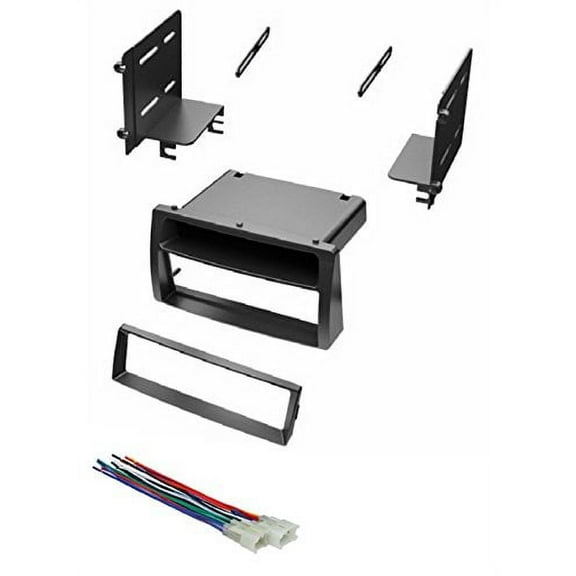 ASC Car Stereo Dash Kit and Wire Harness for Installing a Single Din Radio for 2003-2008 Toyota Corolla