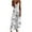 White, variant on Luxalzxs Women's Summer Casual Floral Printed Bohemian Spaghetti Strap Sleeveless V-Neck Long Maxi Dress