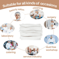 thumbnail image 4 of 50PCS Disposable Bouffant Caps - 24 Inch Elastic Hair Nets Non-woven Head Covers for Women and Men, Breathable Hair Nets for Food Service Workers, Kitchen, Labs, Beauty Salon, White, 4 of 6