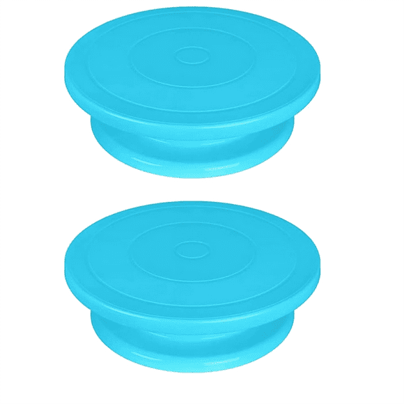 Cake Turntable Rotating Carving Turntable Birthday Cake Decoration Decorating Turntable Blue