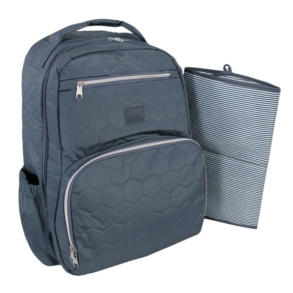 Hudson Baby Premium Diaper Bag Backpack and Changing Pad, Blue, One Size