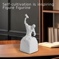 thumbnail image 5 of Sculpture Of Self - Carving Inspirational Figure, Bronze - Colored Art Decor With Motivational Design, For Home, Hotel, Showroom Decorating, 5 of 5