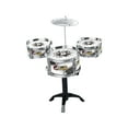 thumbnail image 4 of Mini Jazz Drum Set Instrument Set Percussion Instruments Toy Early Educational Toys Developmental Playset for Kids Birthday Gifts Black, 4 of 8