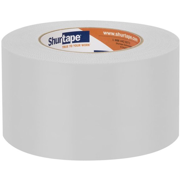 Shurtape Boat Shrink Wrap Seam Tape 105736 PE 900; Synthetic Rubber Based Adhesive; Watertight Seal And Humidity Resistance; White; Polyethylene Film Backing; Single; Serrated Edge; UV-Resistant