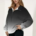 thumbnail image 2 of Under 10 dollars! Quarter Zip Sweatshirt for Women Oversized Long Sleeve Gradient Casual Hoodie Trendy Fall Sweatshirts 2025, 2 of 5