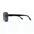 thumbnail image 3 of Mens Color Mirror Classic Rectangular Metal Rim Officer Sunglasses Gunmetal Black, 3 of 4
