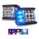 thumbnail image 1 of Par Faros Dually 12 Led Blanco Codigo Rojo Azul Jeep Moto, 1 of 8