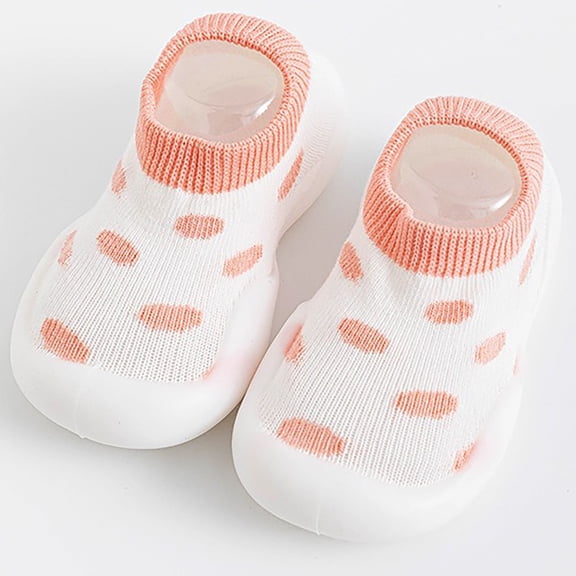 Sock Shoes Non- Indoor Walking Sock Shoes Indoor Warm Knit Soft Sole Rubber Cotton Socks Shoes Baby Grip Socks for Boys Girls
