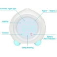 thumbnail image 5 of Reloj despertador digital LED para niños - Luz nocturna para niñas - Función día/noche para niños - Volumen ajustable - Función de repetición - Recargable por USB (blanco), 5 of 5