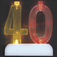 thumbnail image 3 of Flashing Number 40 Cake Topper & Birthday Candle Set, 5pc, 3 of 5