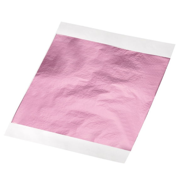 Uxcell Gold Leaf Foil Sheet, Rose Red Leaf Papers, 5.5 x 5.5inch for Art Decoration, Sculptures, Painting
