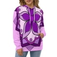 thumbnail image 4 of Purple Floral Mandala Art 3D Print Hoodie Men Women Autumn Thin Pullover Sweatshirt Vintage Streetwear Tops, 4 of 6