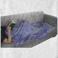 thumbnail image 5 of Oriental Soft Flannel Fleece Throw Blanket, Monochrome Design Floral Mandala Folkloric Ornament Lace Looking Print, Cozy Plush for Indoor and Outdoor Use, 70" x 90", Lavender Blue White, by Ambesonne, 5 of 5