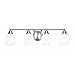 thumbnail image 3 of Toltec Lighting Paramount 4 Light Bath Bar In Brushed Nickel Finish With 5 White Matrix Glass, 3 of 4