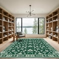thumbnail image 2 of ODIKA 3'x5' Machine Washable Non-Slip Area Rug, Oriental Dark Green High Traffic Rug, Green, 1050366, 2 of 7