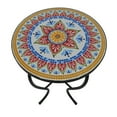 thumbnail image 3 of W Unlimited Mosaic Art Classic Stone and Metal Accent Table in Multi-Color, 3 of 3