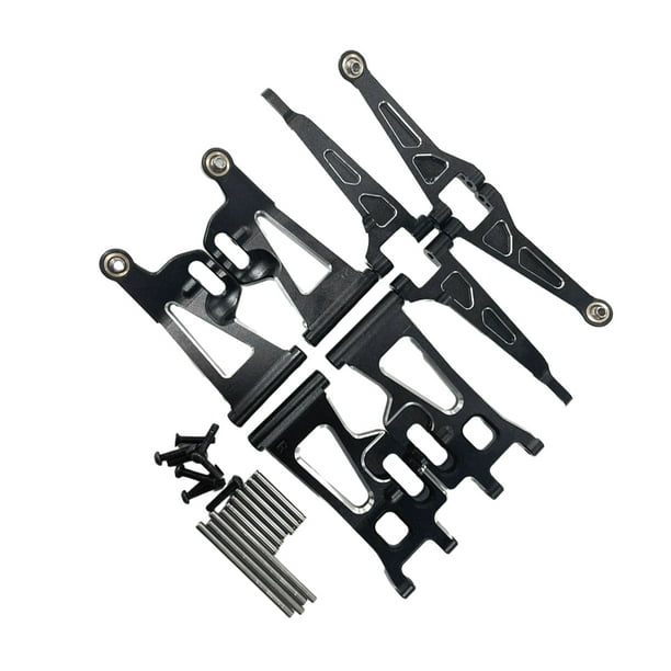 Tholdsy Brazo trasero delantero de aluminio para 1/14 MJX Hyper Go 14210 14209 Brazo trasero delantero de aluminio duradero para 1/14 Kits de construcción modelo Negro