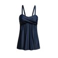 thumbnail image 5 of POGLIP Women's Black Lace Adorned Tankini Swimsuit, 5 of 5
