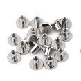 thumbnail image 2 of Lot de 20 rivets à tête plate filetés en laiton pour réparation de cuir (6,5 mm), 2 of 4