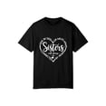 thumbnail image 4 of Sister T-Shirts, Side by Side Or Miles Apart Sisters Connected by Heart T-Shirt, PINUO Funny T-Shirt Black, L, 4 of 5