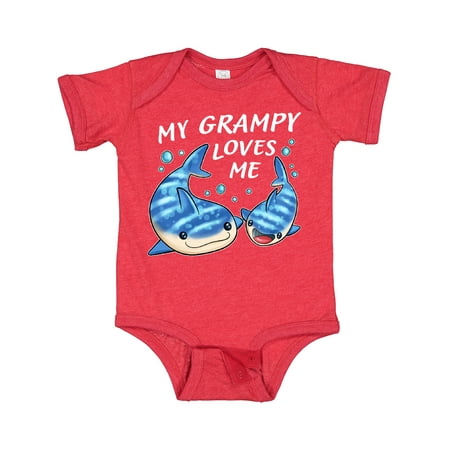 

Inktastic My Grampy Loves Me- Whale Shark Gift Baby Boy or Baby Girl Bodysuit