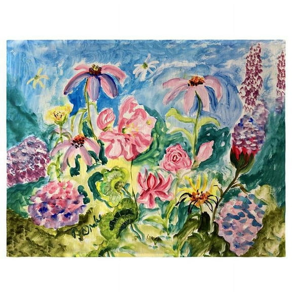 Betsy Drake PM1392 14 x 18 in. Pink Garden II Place Mat - Set of 4