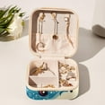 thumbnail image 6 of Starry Shark Travel Portable Square Jewelry Box Organizer for Girls and Women with Ring Earring Necklace Bracelet Storage Display Case Holder, 6 of 6