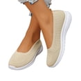 thumbnail image 2 of Women's Breathable Knit Slip-On Sneakers - Lightweight Casual Walking Shoes, Non-Slip Comfort Flats 39, 2 of 8