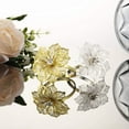 thumbnail image 7 of Visland 6Pcs Alloy Napkin Rings with Hollow Flower Napkin Holder Adornment Exquisite Napkins Rings Set Rhinestone Thanksgiving Napkin Rings for Wedding Banquet Christmas Dinner Decor Favor, 7 of 7