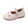thumbnail image 2 of Willtoo Toddler Little Girls Dress Shoes Mary Jane Flats Wedding School Shoes with Bowknot Comfy Faux Leather Princess Shoes, 2 of 3