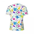thumbnail image 6 of T Shirt For Men Memphis Style T-Shirt Couple Geometric Shape Vintage Gym Quick-drying Summer Fashion, 6 of 7